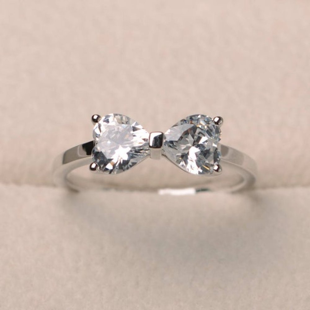 Pure And Fresh Bow Anillos Lovely Rings for Women, PD032 - Picture 5 of 7